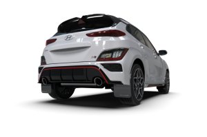 Hyundai Kona Mud Flap Kit - Rally Armor - UR Black with Grey Logo - Black - `22-`23